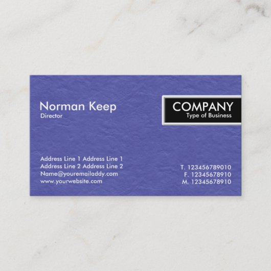 Edge-Tag - blaue gestrichene Papiertextur Visitenkarte (Vorderseite)