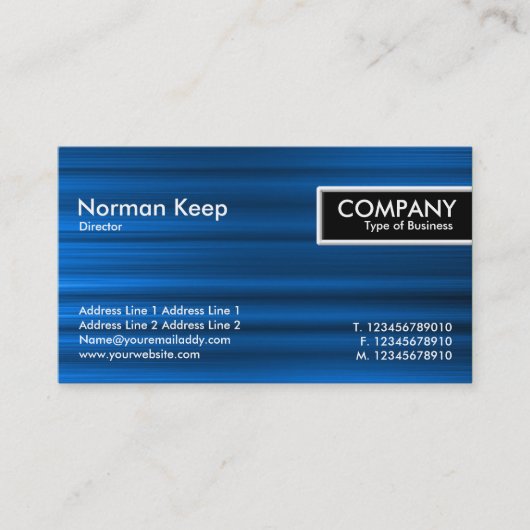 Edge-Tag - Blauer Streifen Visitenkarte (Vorderseite)