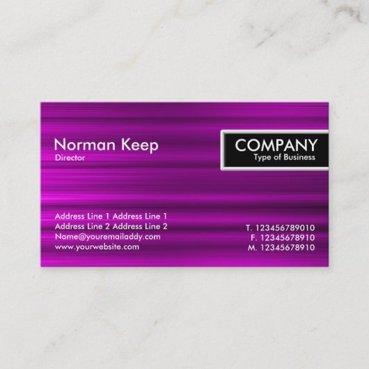 Edge-Tag - bürstenbehaftete Magenta-Textur Visitenkarte (Vorderseite)