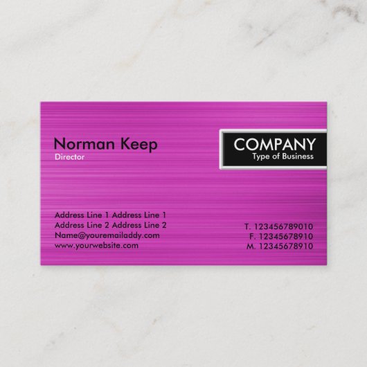 Edge-Tag - bürstenbehaftete Magenta-Textur Visitenkarte (Vorderseite)