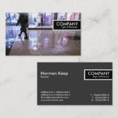 Edge-Tag - Einkauf im Regen Visitenkarte (Vorne/Hinten)