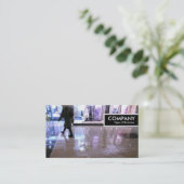 Edge-Tag - Einkauf im Regen Visitenkarte (Stehend Vorderseite)