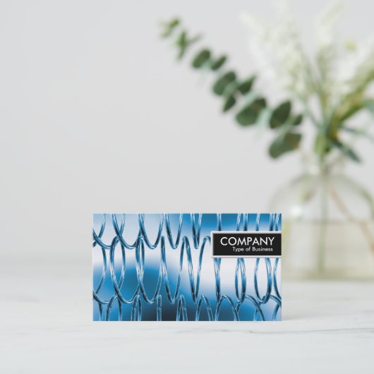 Edge-Tag - Federn Blau Visitenkarte (Stehend Vorderseite)