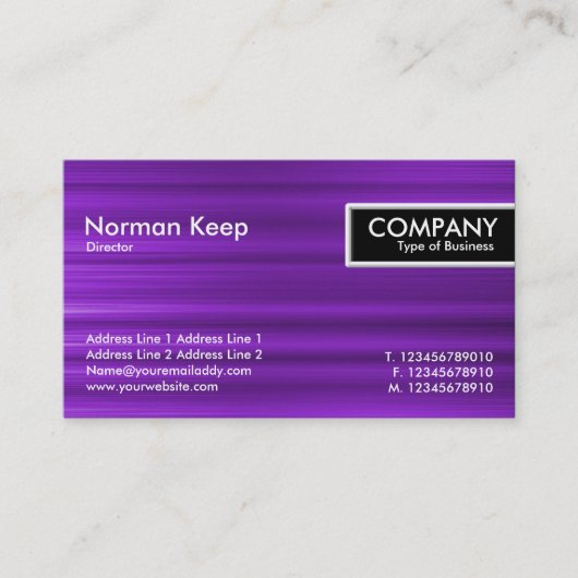 Edge-Tag - Lila Textur gebürstet Visitenkarte (Vorderseite)