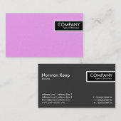 Edge-Tag - Lilac-gestrichene Leinwand Visitenkarte (Vorne/Hinten)