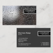 Edge-Tag - Regen auf einem Fenster Visitenkarte (Vorne/Hinten)