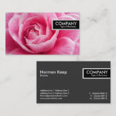 Edge-Tag - Rosa Camelia Visitenkarte (Vorne/Hinten)