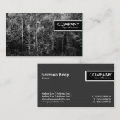 Edge-Tag - Silver Birch Trees B&W Visitenkarte (Vorne/Hinten)