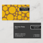 Edge-Tag - Spott - Bernstein auf braun Visitenkarte (Vorne/Hinten)