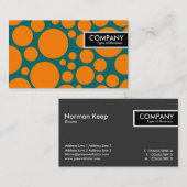 Edge Tag - Spott - Orange auf Aquamarin (Vorne/Hinten)