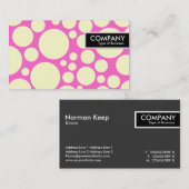 Edge-Tag - Spotty - Creme auf Rosa Visitenkarte (Vorne/Hinten)