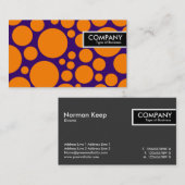Edge Tag - Spotty - Orange auf dunklem Violet (Vorne/Hinten)