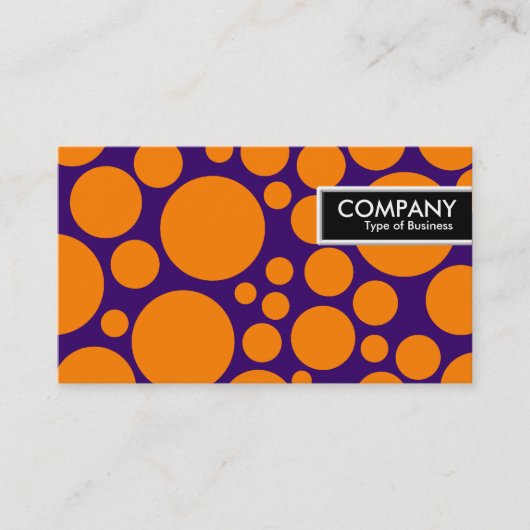 Edge Tag - Spotty - Orange auf dunklem Violet (Vorderseite)
