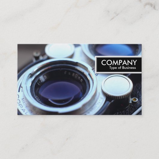 Edge-Tag - Vintage TLR-Kamera Visitenkarte (Vorderseite)