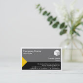 Edge Triangle - Amber, Schwarz & Grau Visitenkarte (Stehend Vorderseite)