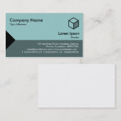 Edge Triangle II - Shades of Lt Blue Green Visitenkarte (Vorne/Hinten)