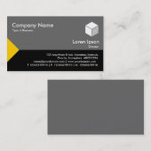 Edge Triangle III - Amber, Schwarz mit Grau Visitenkarte (Vorne/Hinten)