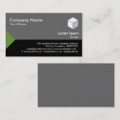 Edge Triangle III - Avocado, Schwarz mit Grau Visitenkarte (Vorne/Hinten)