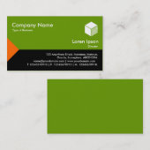 Edge Triangle III - Orange, Schwarz mit Avocado Visitenkarte (Vorne/Hinten)