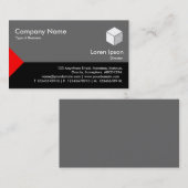 Edge Triangle III - Rot, Schwarz mit Grau Visitenkarte (Vorne/Hinten)