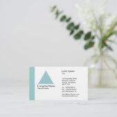 Edge Triangle - Light Blue Green Visitenkarte (Stehend Vorderseite)