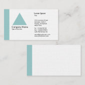 Edge Triangle - Light Blue Green Visitenkarte (Vorne/Hinten)