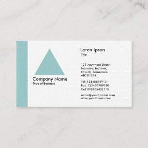 Edge Triangle - Light Blue Green Visitenkarte