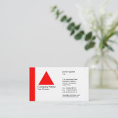 Edge Triangle - Red Visitenkarte (Stehend Vorderseite)