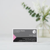 Edge Triangle - Rosa, Schwarz und Grau Visitenkarte (Stehend Vorderseite)