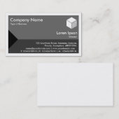 Edge Triangle - Schattierungen von Grau Visitenkarte (Vorne/Hinten)