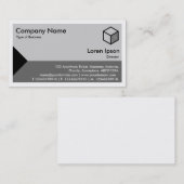 Edge Triangle - Schattierungen von Grau Visitenkarte (Vorne/Hinten)