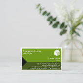 Edge Triangle - Shades of Avocado Visitenkarte (Stehend Vorderseite)