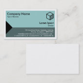 Edge Triangle - Shades of Lt Blue Green Visitenkarte (Vorne/Hinten)