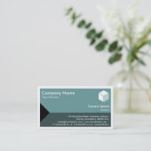 Edge Triangle - Shades of Ocean Green Visitenkarte (Stehend Vorderseite)
