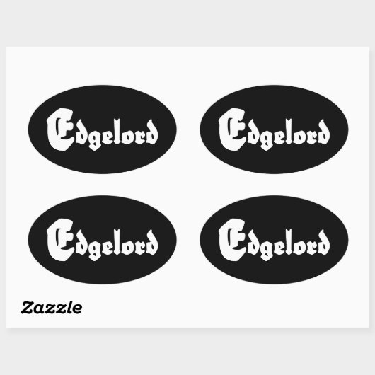 Edgelord Ovaler Aufkleber (Blatt)