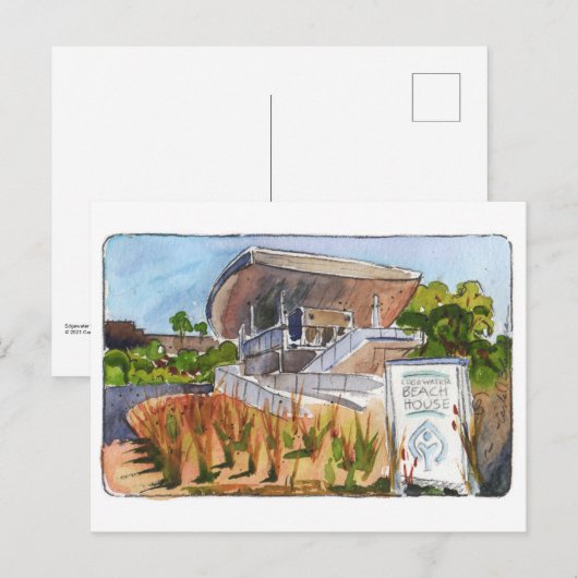 Edgewater Beach House Postcard Postkarte (Vorne/Hinten)