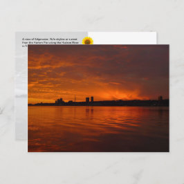 Edgewater, NJ Skyline - H postcard Postkarte