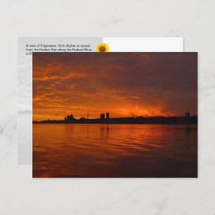 Edgewater, NJ Skyline - H postcard Postkarte