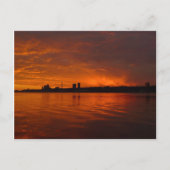 Edgewater, NJ Skyline - H postcard Postkarte (Vorderseite)