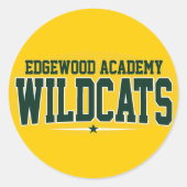 Edgewood Academy; Wildkatzen Runder Aufkleber (Vorderseite)