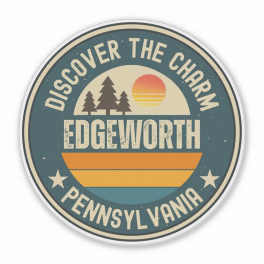 Edgeworth, Pennsylvania Aufkleber (Vorderseite)