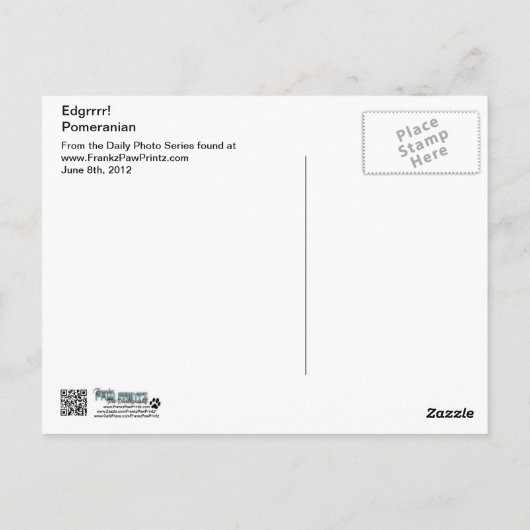 Edgrrr #3 - Spitz Postkarte (Rückseite)