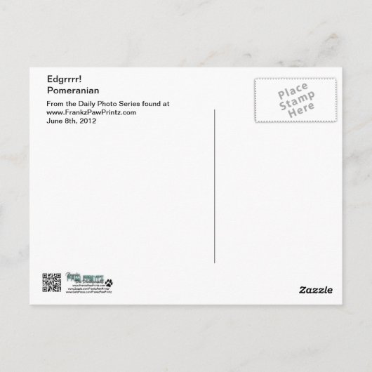 Edgrrrr #3 - Spitz Postkarte (Rückseite)