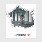 Edgy Abstrakt Torn Foto Aufkleber (Blatt)