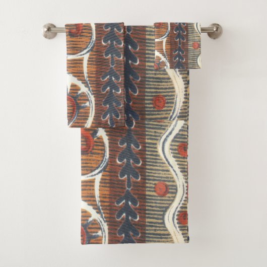 Edgy African Fashion Colors Traditionelles Kunstde Badhandtuch Set (Insitu)