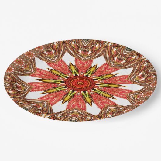 Edgy African Pattern Art Paper Teller (Schrägansicht)