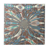 Edgy African Urban Pop Art Abstrakt Optisches Desi Fliese (Vorderseite)