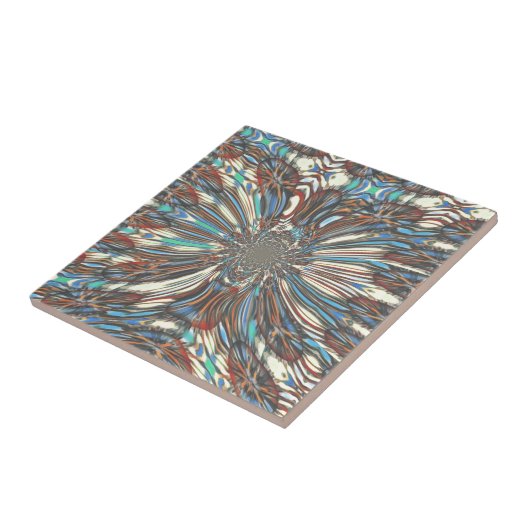 Edgy African Urban Pop Art Abstrakt Optisches Desi Fliese (Seite)