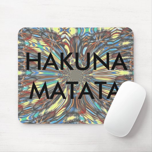 Edgy African Urban Pop Art Abstrakt Optisches Desi Mousepad (Mit Mouse)