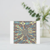 Edgy African Urban Pop Art Abstrakt Optisches Desi Postkarte (Stehend Vorderseite)